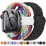 Braided Solo Strap For Apple Watch Band Ultra 2 49mm 41mm 45mm 44mm 40mm Nylon Adjustable Elastic iWatch 9 8 7 6 5 4 SE 3 2 Belt