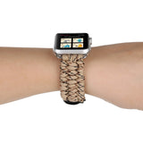 Survival Rope strap For Apple watch band 49mm 44mm 40mm 45mm/41mm 42mm 38mm Outdoors Leather clasp belt Bracelet iWatch 5 se 6 7