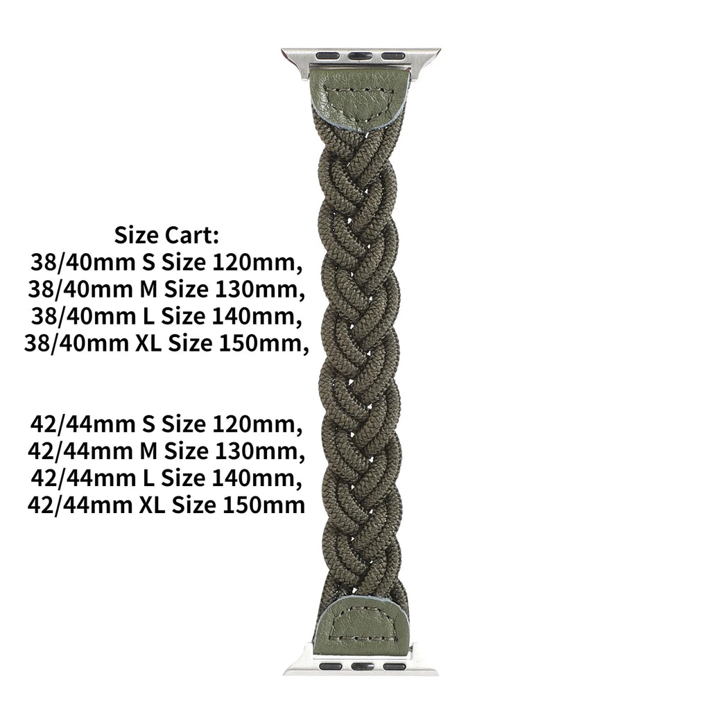 Braided Woven Strap for Apple Watch Band 44mm 40mm iWatch series 6 5 4 3 SE bands 38mm 42mm Nylon Sport Loop bracelet watchband