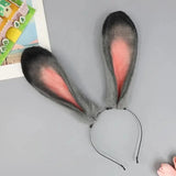 Shower Bunny Ear Headband Woman Students Washing Face Hairband Large Rabbit Ears Headbands Plush Spring Hair Hoop