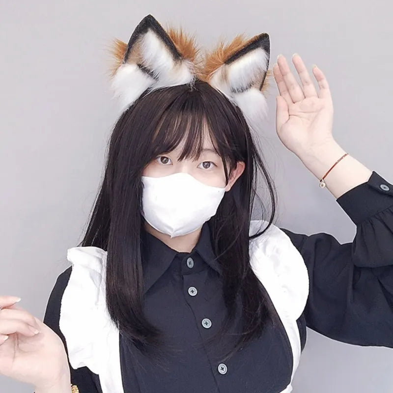 Carnivals Foxes Ear Hair Hoop Cute Live Broadcast Hair Holder Festival Headwear