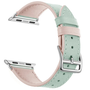 45mm Genuine Leather bracelet strap for apple watch band 42mm 38mm 44mm 40mm watchband for iwatch series 7 se 6/5/4/SE/3/2 41mm