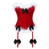 Sexy Christmas Corset Santa Corsets Red Corselet Overbust Costume Cosplay Party Costumes Womens Rave Bustiers Plus Size Sexy