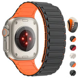 Magnetic Strap for Apple Watch Ultra2 Band 44mm 45mm 42mm 49mm 38 40mm 41mm Silicone Bracelet for IWatch Series 9 8 7 6 5 4 Se 3
