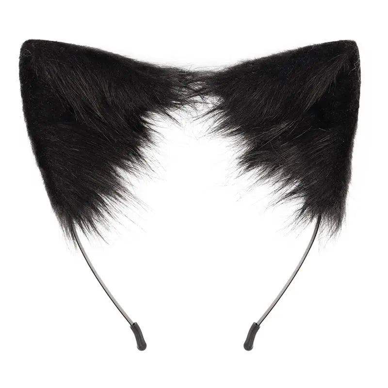 Wolf Fox Ears Tail Adjustable Belt Furry Animal Headband Cosplay Props Carnival Fancy Party Dress Halloween Costume Accessories