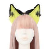 Cartoon Foxes Wolf Ear Shape Hair Hoop with Alloy Earring Decor Hair Holder Cosplay Party Headwear for Teenagers Adult