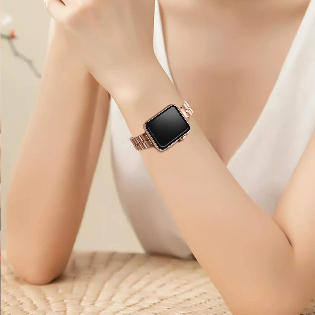 For Women Stainless Steel Watch Strap For Apple Watch Band 44mm 40mm 8/7SE/6/5/4/3/2/1 Metal iwatch Ultra Series 49mm 38mm 42mm