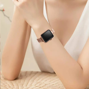 For Women Stainless Steel Watch Strap For Apple Watch Band 44mm 40mm 8/7SE/6/5/4/3/2/1 Metal iwatch Ultra Series 49mm 38mm 42mm
