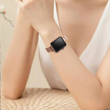 For Women Stainless Steel Watch Strap For Apple Watch Band 44mm 40mm 8/7SE/6/5/4/3/2/1 Metal iwatch Ultra Series 49mm 38mm 42mm