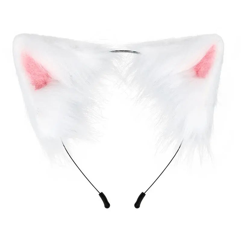 Wolf Fox Ears Tail Adjustable Belt Furry Animal Headband Cosplay Props Carnival Fancy Party Dress Halloween Costume Accessories