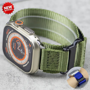 Sports Nylon Watchbands For Apple Watch Ultra 2 Band 49mm Soft Strap For Iwatch Series 9 8 7 6 4 3 45mm 44mm 42mm 41mm Bracelet