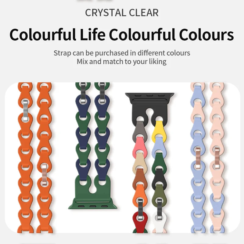 Silicone Strap For Apple Watch Ultra2 49mm Band 42mm44mm 45mm 40mm 41mm sport correa bracelet for iwatch Series 9 8 7 6 5 se 4 3