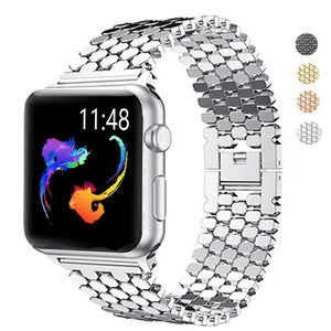 Alloy Metal Band Strap for Apple Watch Series 5 4 3 2 38MM 42MM  Replacement Strap for Iwatch 40MM 44MM Watch Accessories