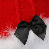 Sexy Christmas Corset Santa Corsets Red Corselet Overbust Costume Cosplay Party Costumes Womens Rave Bustiers Plus Size Sexy