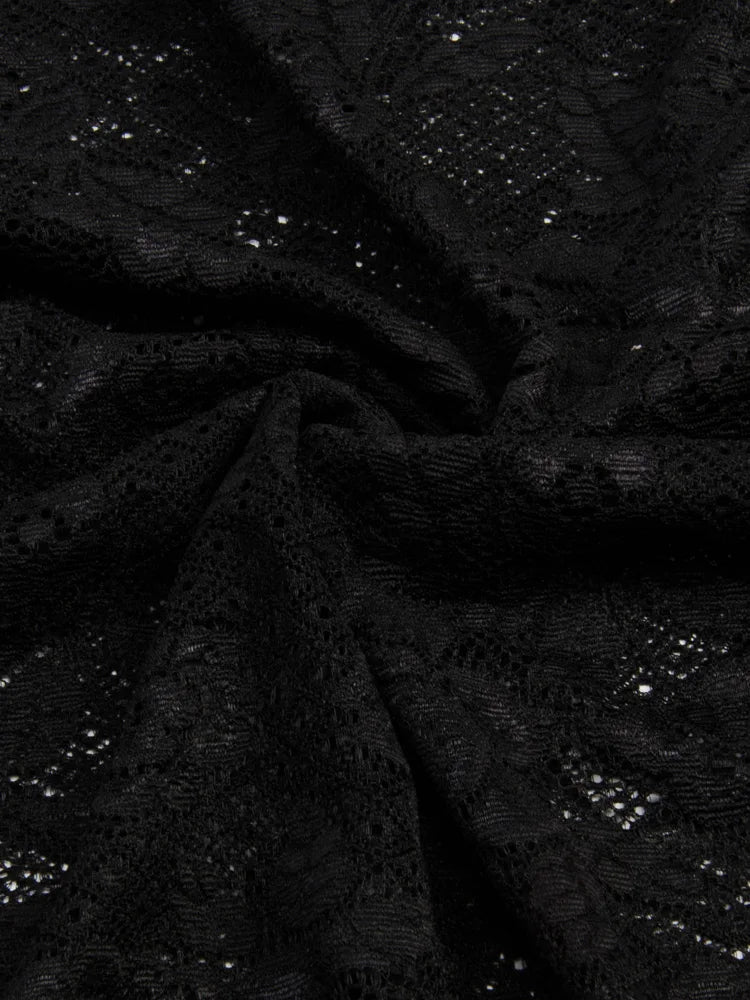 Hooded Black Lace Gothic Clothes Lolita Dresses for Women Flare Sleeve Lace-Up Back Medieval Vintage Maxi Dress