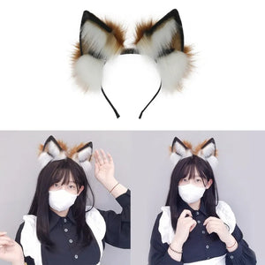 Carnivals Foxes Ear Hair Hoop Cute Live Broadcast Hair Holder Festival Headwear