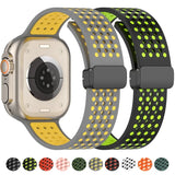 Silicone Strap for Apple Watch Band 49mm 44mm 45mm 41mm 42mm 40mm Magnetic Bracelet For Iwatch Series 9 8 7 6 SE 5 4 Ultra 2