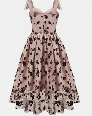 2024 Summer Mesh Vintage Party Women's Dress Bow Sleeveless Spaghetti Straps Ball Gown Swing Tunic Short Cocktail Dresses