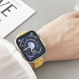 Slim Magnetic Buckle Nylon Strap For Apple Watch Ultra 49mm 45mm 41mm For iWatch 8 7 6 5 4 Se 44mm 42mm 40mm Candy Color Band