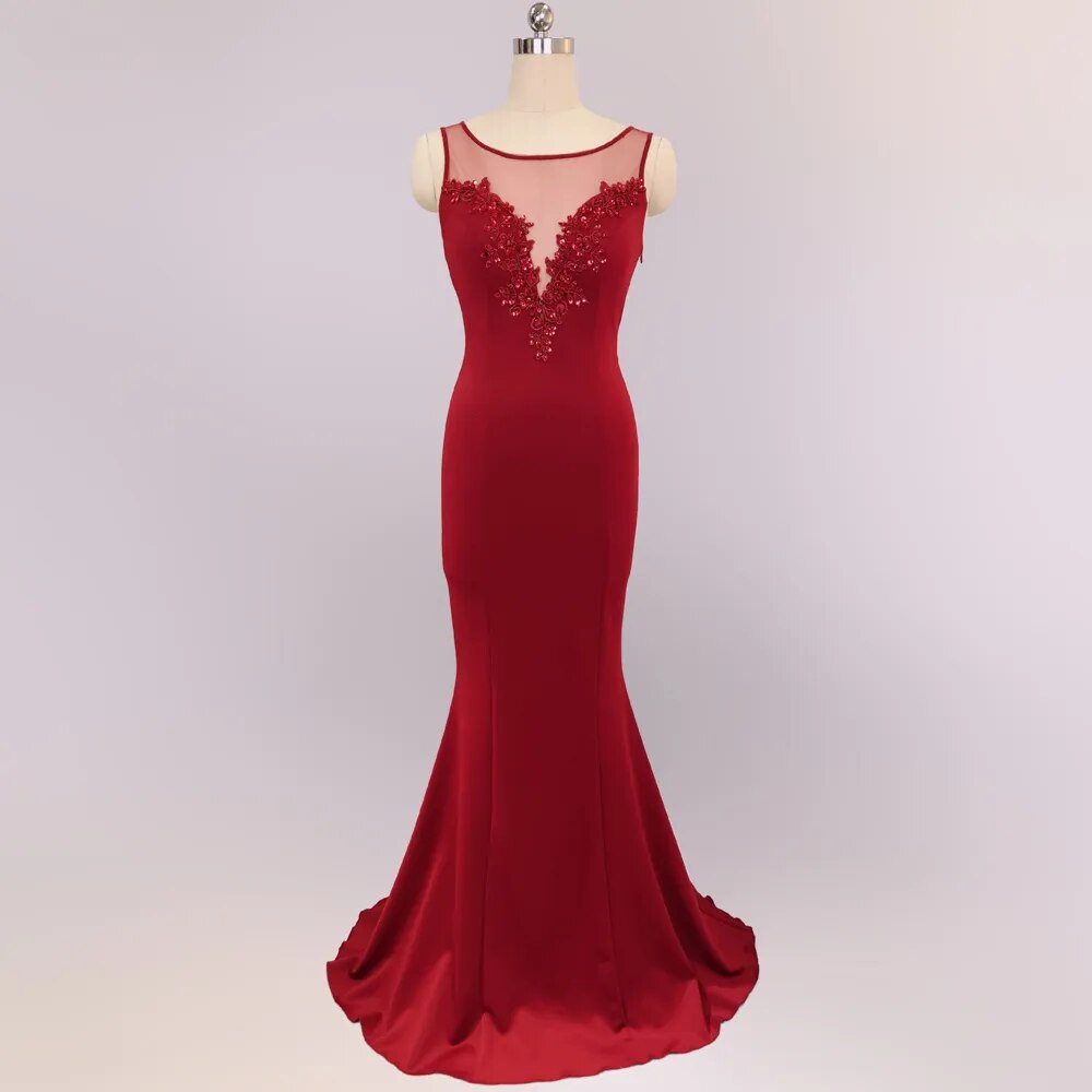 Navy Blue Soft Satin Backless Appliques Beading Long Evening Elegant Party Maxi Dress Long Bridesmaid Dress