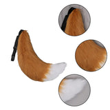 Fox Wolf Dog Tail Costume Furry Tail Cosplay Party Costume Masquerade Halloween Party Costume Accessories