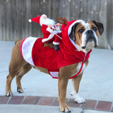 New Santa Dog Costume Christmas Pet Clothes Winter Hoodie Coat Chihuahua Poodle