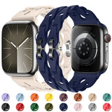 Silicone Strap For Apple Watch Ultra2 49mm Band 42mm44mm 45mm 40mm 41mm sport correa bracelet for iwatch Series 9 8 7 6 5 se 4 3