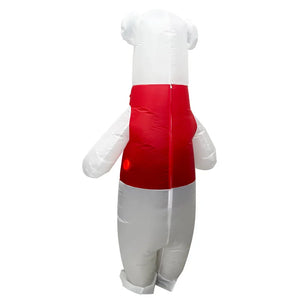 New Costume Polar Bear Inflatable Costume Halloween Christmas Lovely Inflatable Doll Big White Bear Costume Party