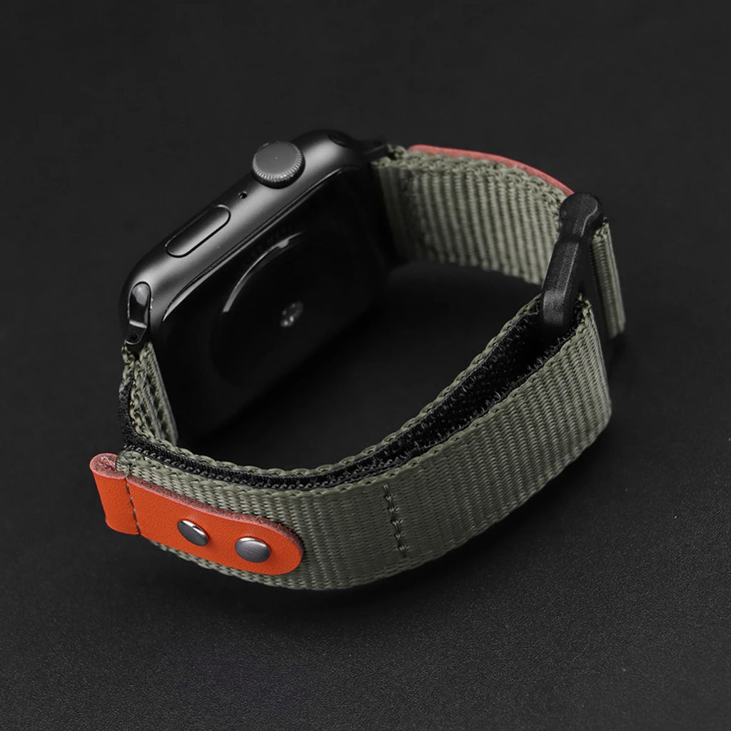 Nylon Strap for Apple Watch Band Ultra 49mm 8 7 6 SE 5 4 Indoor Sport Correas Bracelet IWatch Series 45mm 44mm 42mm 41mm 40/38mm