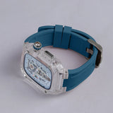 Transparent Modification Kit For Apple Watch 49mm Ultra Luxury Glacier Case Rubber Band IWatch Series 8 7 6 SE 45mm 44mm Mod KIT