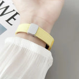 Slim Magnetic Buckle Nylon Strap For Apple Watch Ultra 49mm 45mm 41mm For iWatch 8 7 6 5 4 Se 44mm 42mm 40mm Candy Color Band