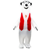 New Costume Polar Bear Inflatable Costume Halloween Christmas Lovely Inflatable Doll Big White Bear Costume Party
