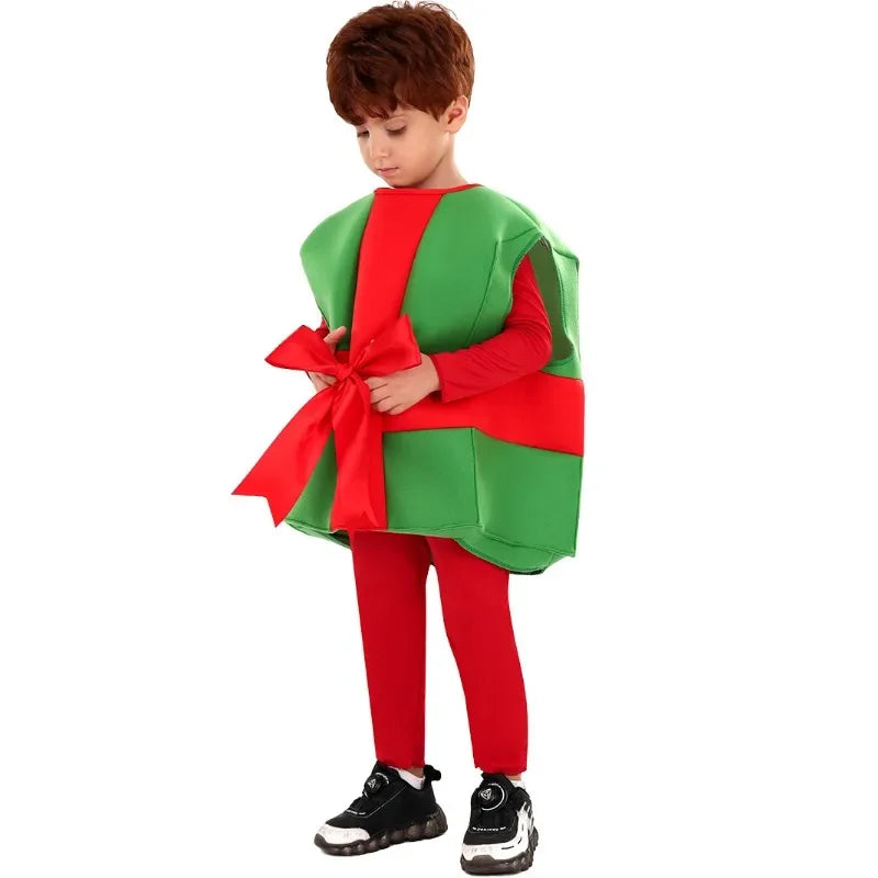Christmas New Gift Box Costumes Cosplay Novelty Fun Cute Christmas Props Party Stage Show Clothing Children's Christmas Gifts