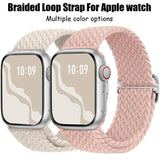 Braided Loop Strap For Apple watch Band Ultra 49mm 44mm 40mm 45mm 41mm 42mm 38mm Elastic Solo bracelet for iWatch series 8 7 6
