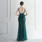 Women Gold Sequin Strap Party Maxi Dress Sexy V Neck Evening Long Prom Dress