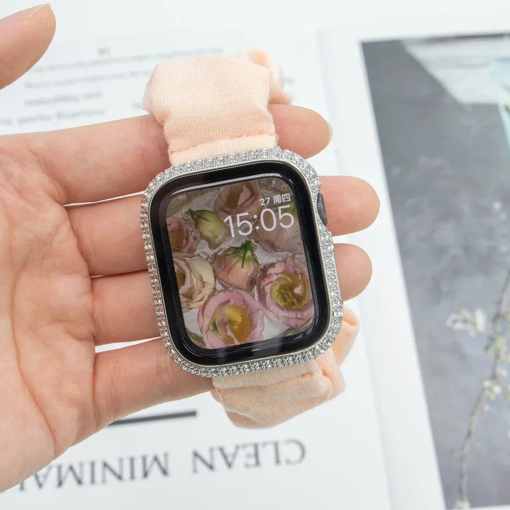 SOFT Cotton Elastic Scrunchies Band For Apple Watch Ultra 8 7 6 SE 5 4 Elasitc Replacement Strap IWatch Serise 42mm 44mm 45mm 49mm