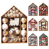 Christmas Tree Balls Ornaments Set 70pcs Big Ball Snowflake Star Xmas Tree Hanging Pendant Noel Navidad Home Decoration New Year