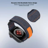 Canvas Sport Strap For Apple Watch Ultra2 49mm Loop Nylon Band For iWatch Series 8 7 6 SE 45mm 44mm 42mm 41mm 40mm 38mm Bracelet