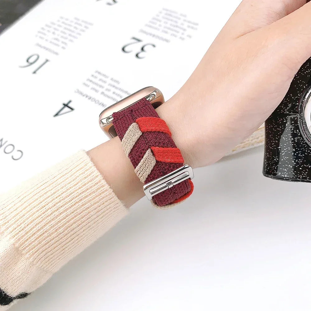 Original Nylon Loop Band For Apple Watch Ultra 2 49mm Bridon Strap For IWatch Series 9 8 SE 7 6 5 49mm 44mm 45mm 41mm 40mm 38mm