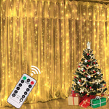 Lights Curtain Garland Merry Christmas Decorations for Home Ornaments Xmas Navidad New Year Gifts