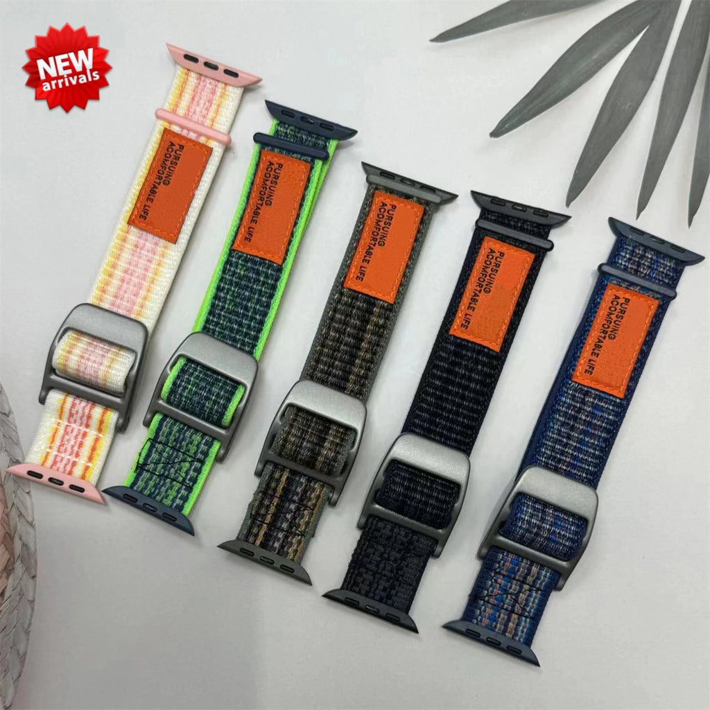 Strap for Apple Watch Bands Ultra 2 49mm 44mm 45 Mm 40mm 41mm 45mm 38mm 42mm Nylon Loop Bracelet IWatch Series 7 6 5 4 3 Se 8 9