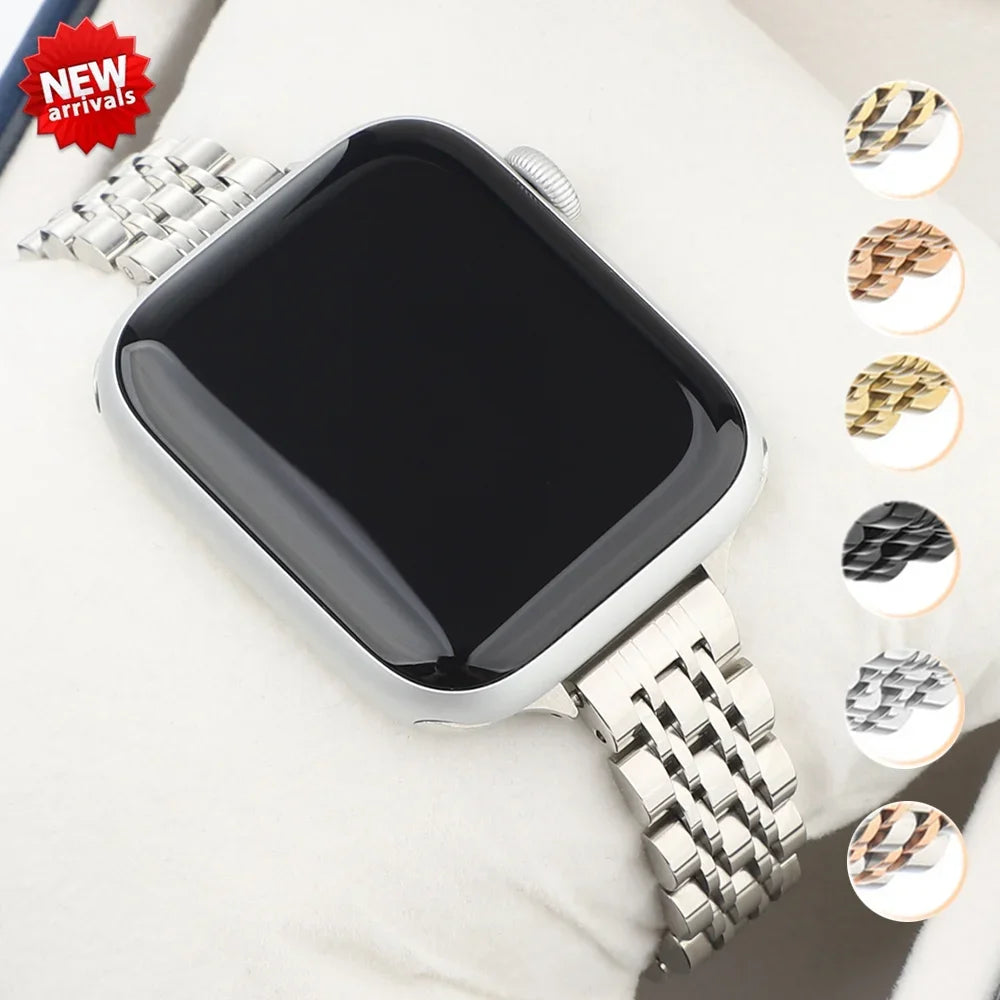 Stainless Steel Strap For Apple Watch Band Ultra 49mm 42mm 44mm Metal Bracelet for iWatch Series