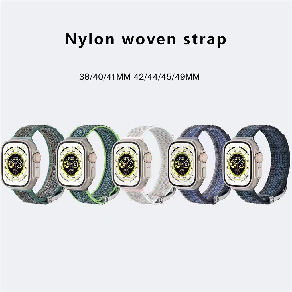 Strap for Apple Watch Bands Ultra 2 49mm 44mm 45 Mm 40mm 41mm 45mm 38mm 42mm Nylon Loop Bracelet IWatch Series 7 6 5 4 3 Se 8 9