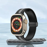 Magnetic Strap For Apple watch ultra2 band 49mm 44mm 45mm 40mm 41mm 42mm 38mm 45 mm Silicone Bracelet iWatch Series 7 8 se 6 5 3