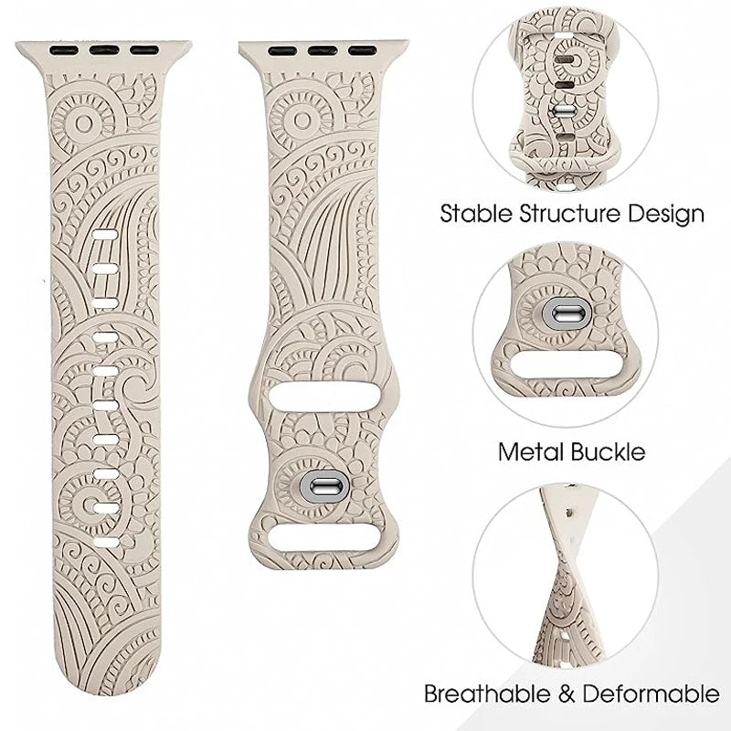 2in1 Engraved Strap for Apple Watch Ultra Band 49mm 44mm 40 41/45mm 38mm 42mm Silicone Sport Bracelet IWatch Series 8 7 6 SE 5 3