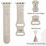 2in1 Engraved Strap for Apple Watch Ultra Band 49mm 44mm 40 41/45mm 38mm 42mm Silicone Sport Bracelet IWatch Series 8 7 6 SE 5 3