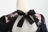 1950s Floral Print Patchwork Swing Dress