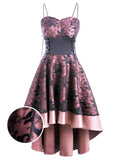 1950s Gothic Lace-up Strap Dress