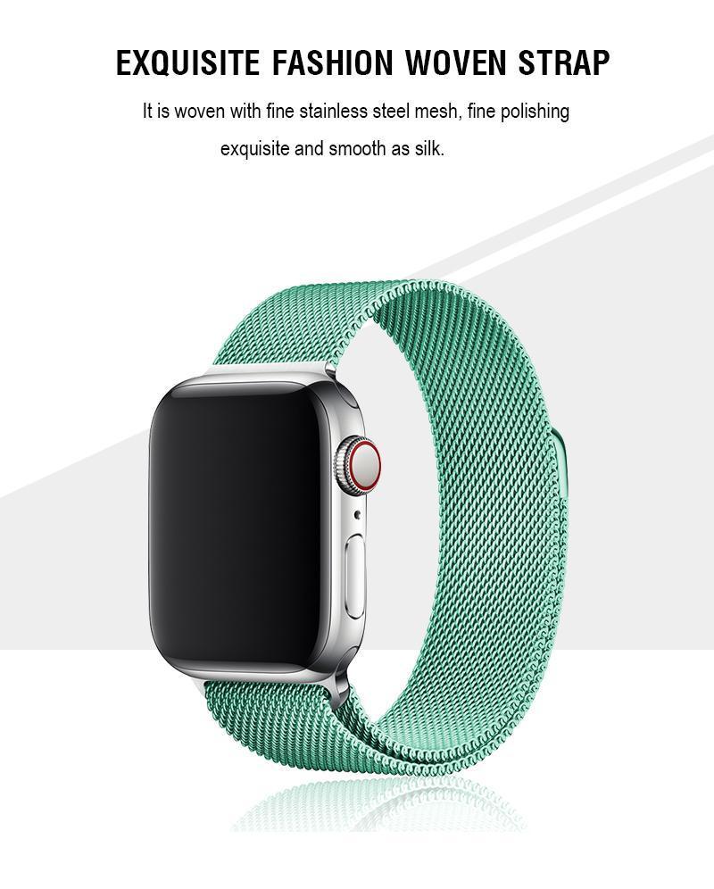 Teal Green Milanese Apple Watch Band