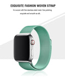 Teal Green Milanese Apple Watch Band